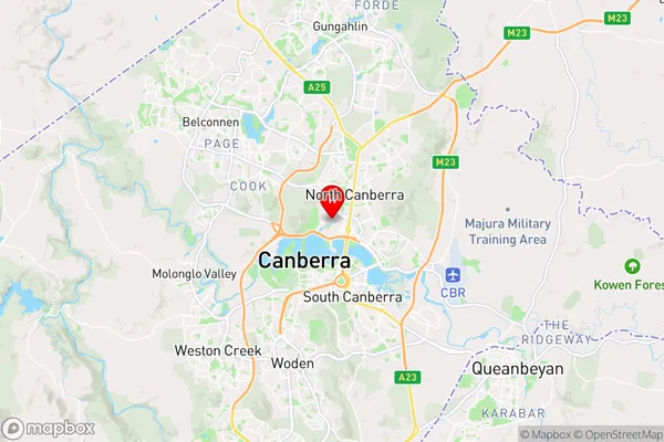 Australian National University,Australian Capital Territory Area Map