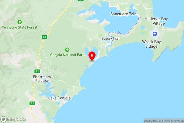 Cudmirrah,New South Wales Area Map