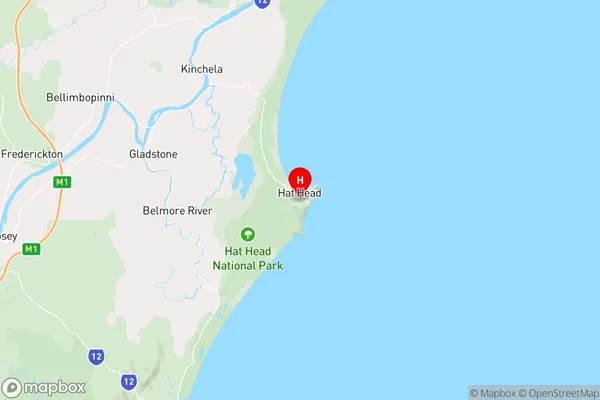 Hat Head,New South Wales Area Map