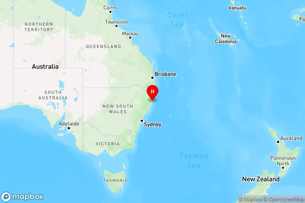 Hat Head,New South Wales Region Map