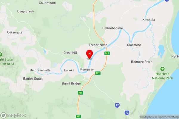 Kempsey,New South Wales Area Map