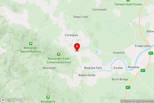 Mooneba,New South Wales Area Map