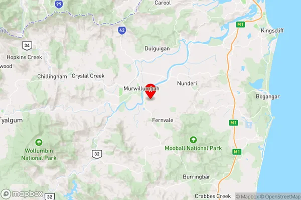 Murwillumbah South,New South Wales Area Map