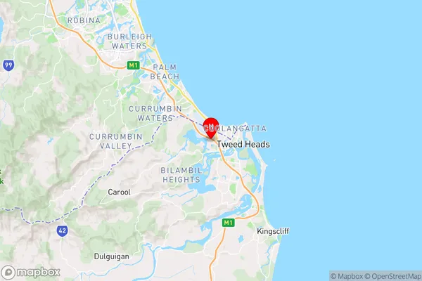 Tweed Heads,New South Wales Area Map