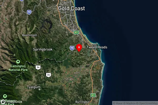 Cobaki,New South Wales Satellite Map