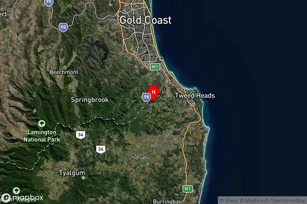 Piggabeen,New South Wales Satellite Map