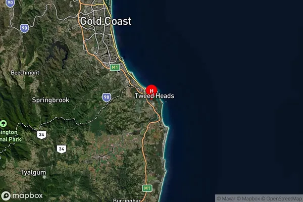 Tweed Heads South,New South Wales Satellite Map