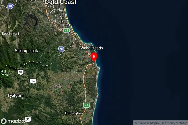 Chinderah,New South Wales Satellite Map