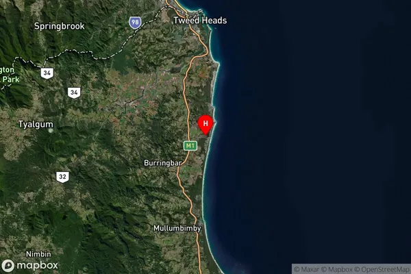 Pottsville,New South Wales Satellite Map