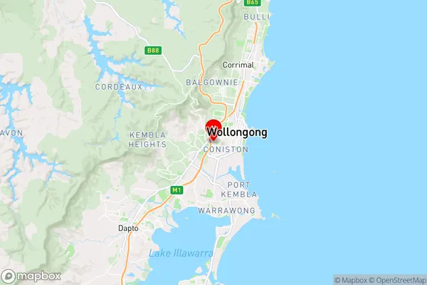 Mangerton,New South Wales Area Map