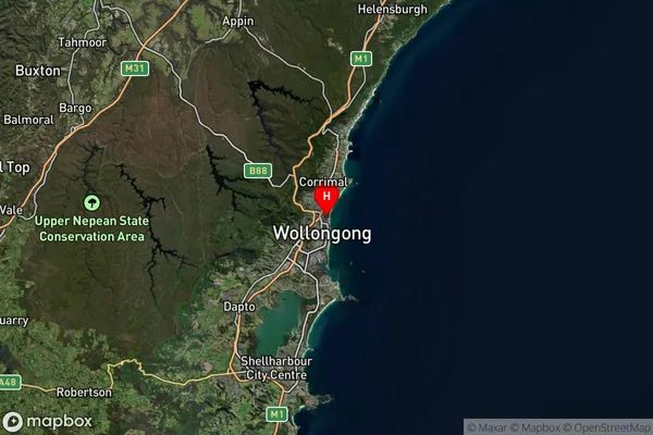 Wollongong North,New South Wales Satellite Map