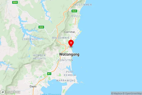 Wollongong North,New South Wales Area Map