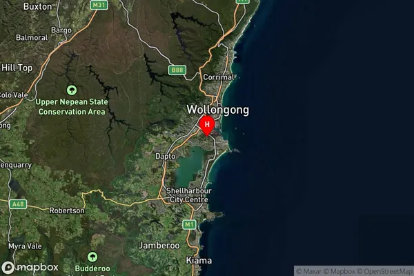 Cringila,New South Wales Satellite Map