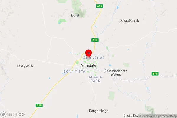 Armidale East,New South Wales Area Map