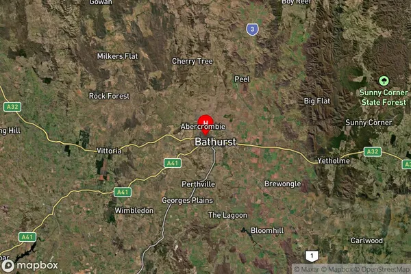 Bathurst West,New South Wales Satellite Map