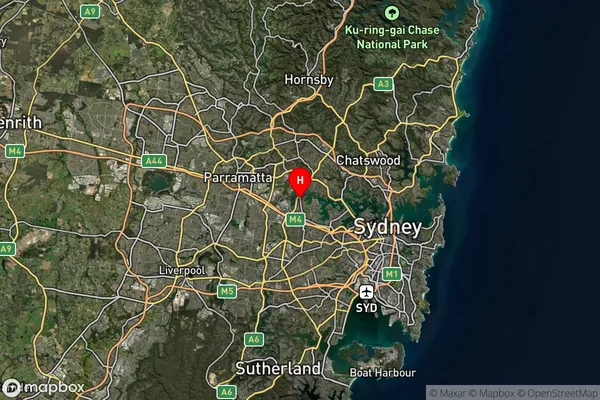 Concord West Dc,New South Wales Satellite Map