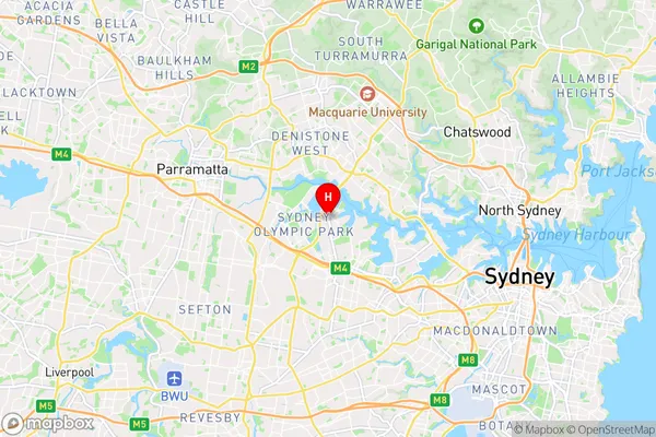 Concord West Dc,New South Wales Area Map