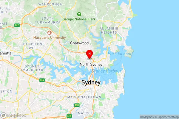 Crows Nest Dc,New South Wales Area Map