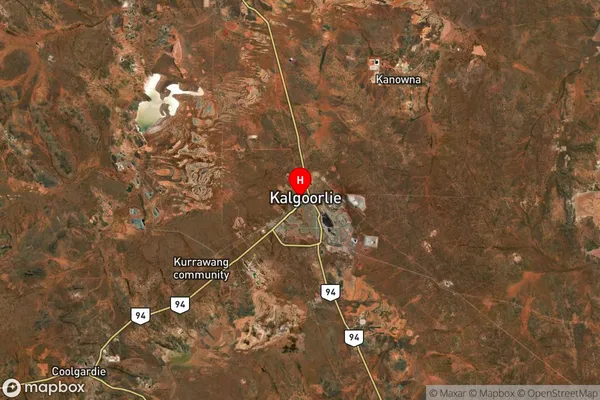 Kalgoorlie Dc,Western Australia Satellite Map