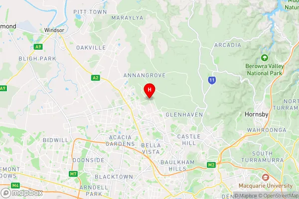 North Kellyville,New South Wales Area Map