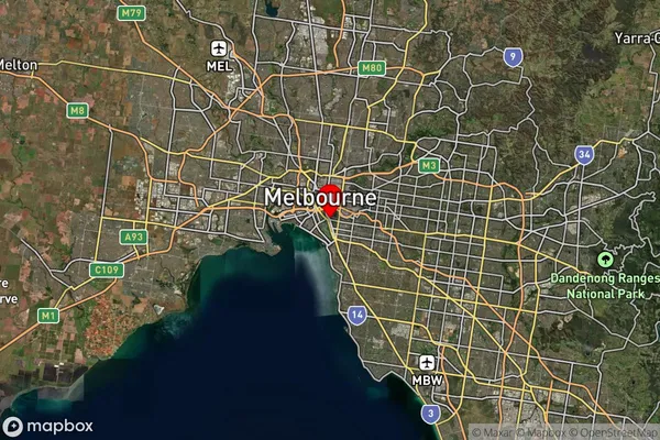 St Kilda Road Melbourne,Victoria Satellite Map