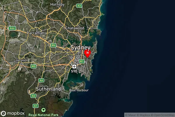 Randwick Dc,New South Wales Satellite Map