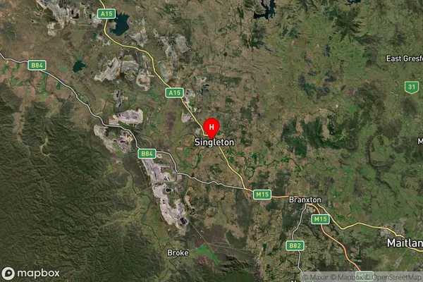 Singleton Dc,New South Wales Satellite Map