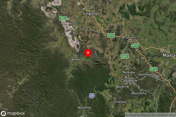 Singleton Military Area,New South Wales Satellite Map