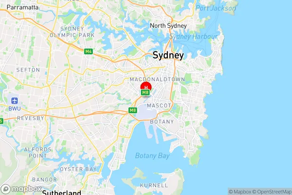 St Peters Dc,New South Wales Area Map