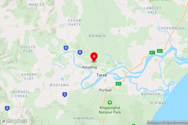 Taree Dc,New South Wales Area Map