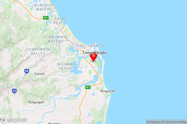 Tweed Heads South Dc,New South Wales Area Map