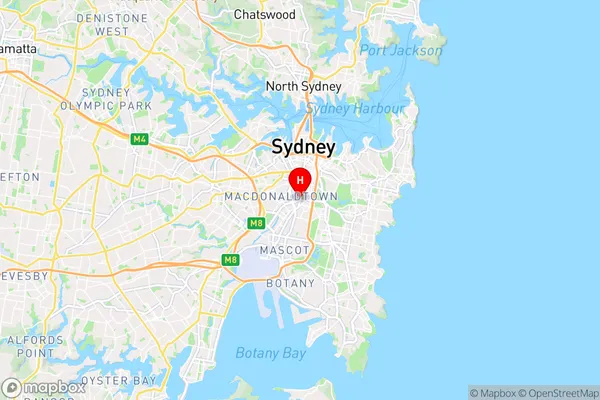 Waterloo Dc,New South Wales Area Map