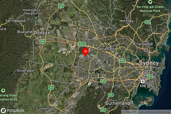 Wetherill Park Bc,New South Wales Satellite Map