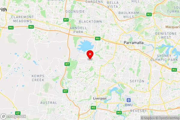 Wetherill Park Bc,New South Wales Area Map