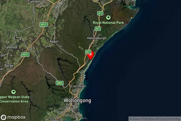 Wombarra,New South Wales Satellite Map