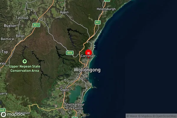 Towradgi,New South Wales Satellite Map