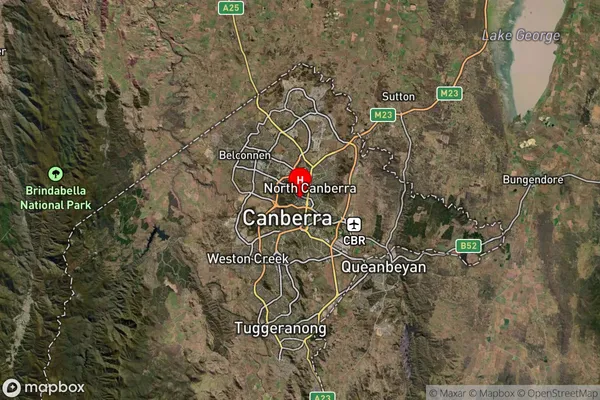 Anu,Australian Capital Territory Satellite Map