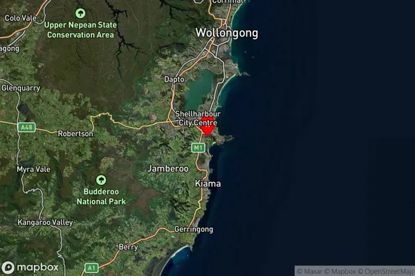 Shellharbour,New South Wales Satellite Map