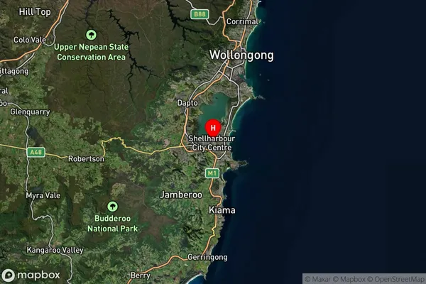 Shellharbour City Centre,New South Wales Satellite Map