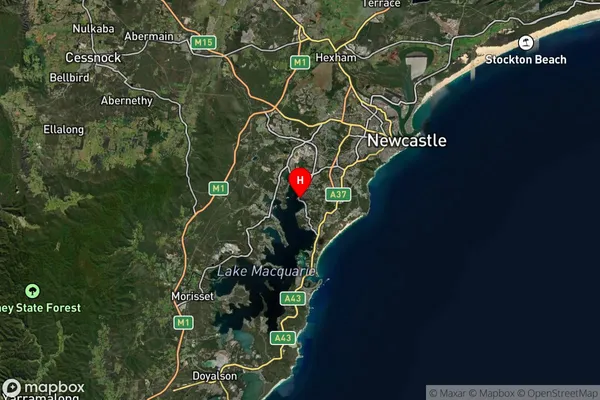 Eleebana,New South Wales Satellite Map