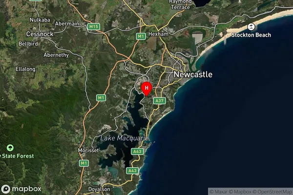 Warners Bay,New South Wales Satellite Map