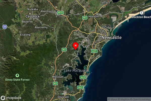 Fassifern,New South Wales Satellite Map