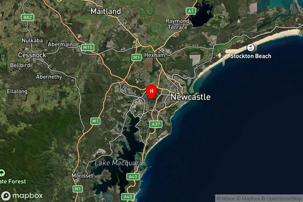 Cardiff Heights,New South Wales Satellite Map