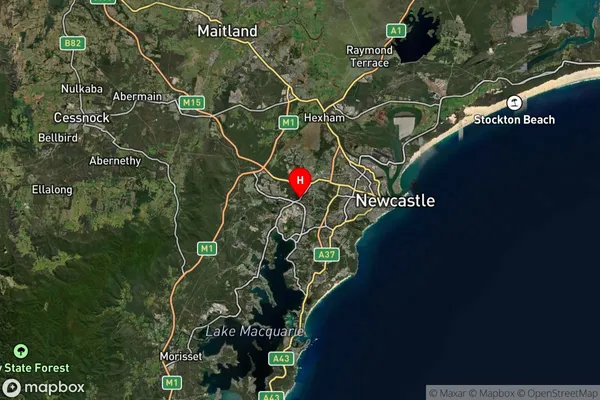 Glendale,New South Wales Satellite Map