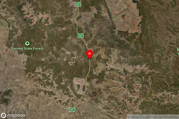 Arcadia Valley,Queensland Satellite Map