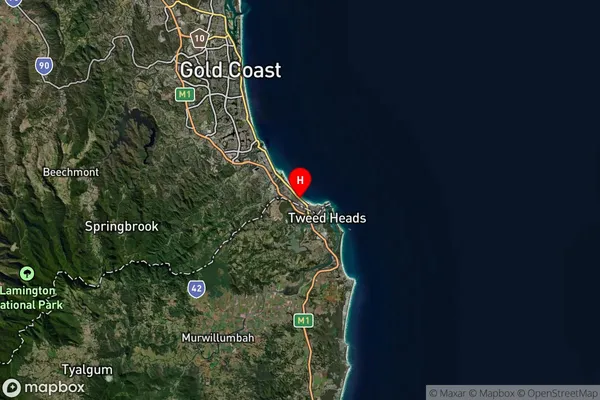 Coolangatta,Queensland Satellite Map