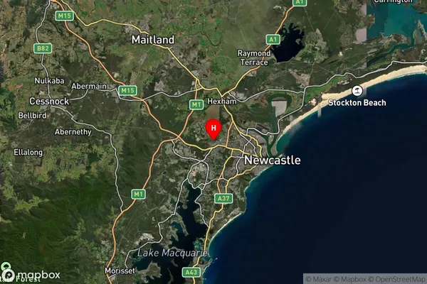 Wallsend,New South Wales Satellite Map