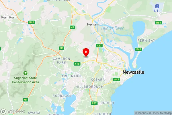 Wallsend,New South Wales Area Map