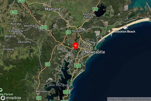 Wallsend South,New South Wales Satellite Map