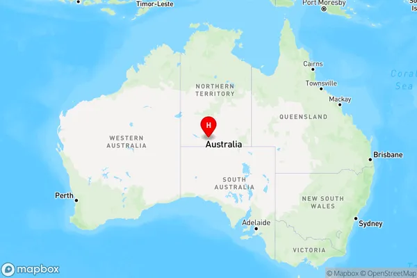 Macdonnell Range,Northern Territory Region Map